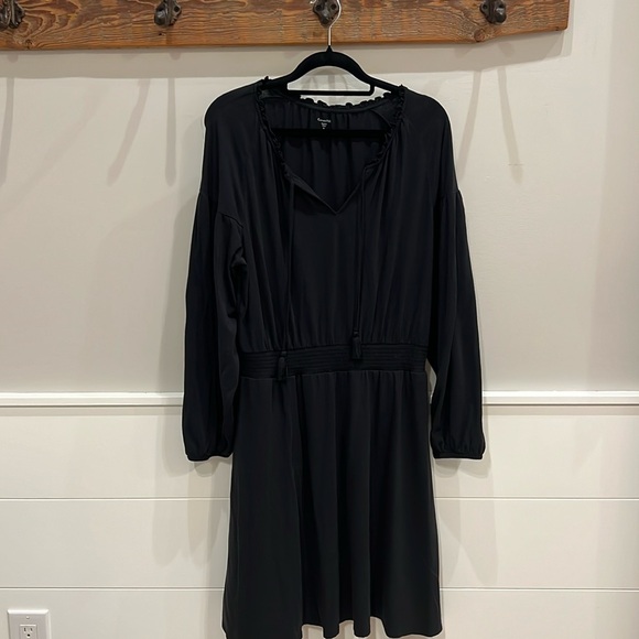 Garnet Hill black boho dress size M - Picture 1 of 7